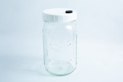 Mycology mason jar with injection port and air vent | autoclavable